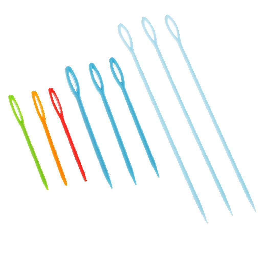 12Pcs Knitters Wool Needles Large Eye For Threading Darning Sewing Tapestry