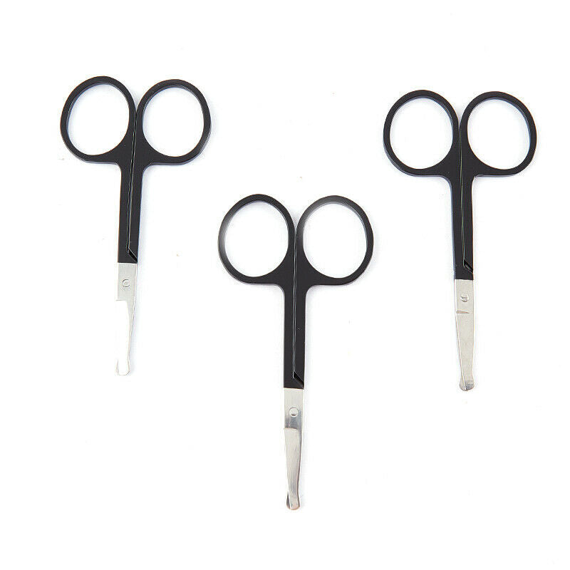 1 Stainless Steel Nose Eyebrow And Eyelash Trimmer Round Head Hair Removal T Rf