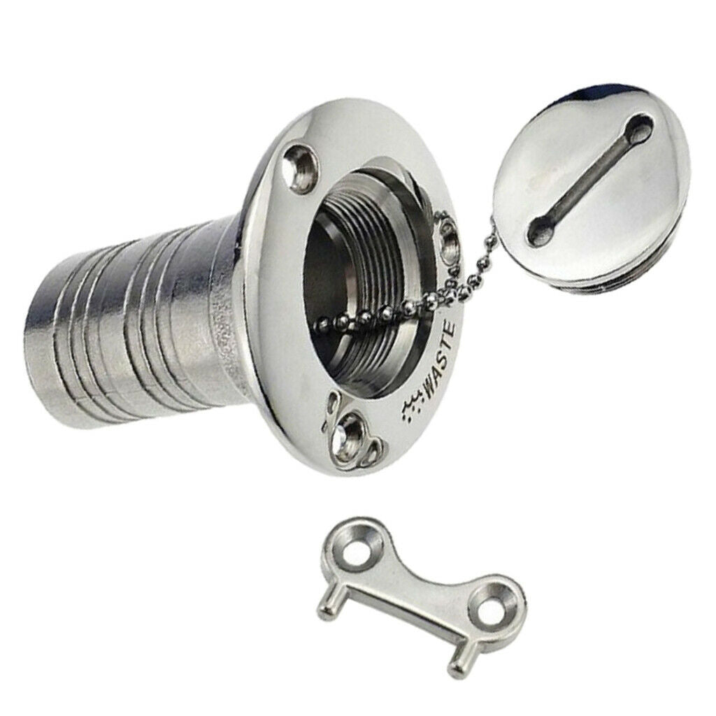 50mm Marine Boat Waste Fuel Tank Deck Fill Filler & Key Stainless Steel
