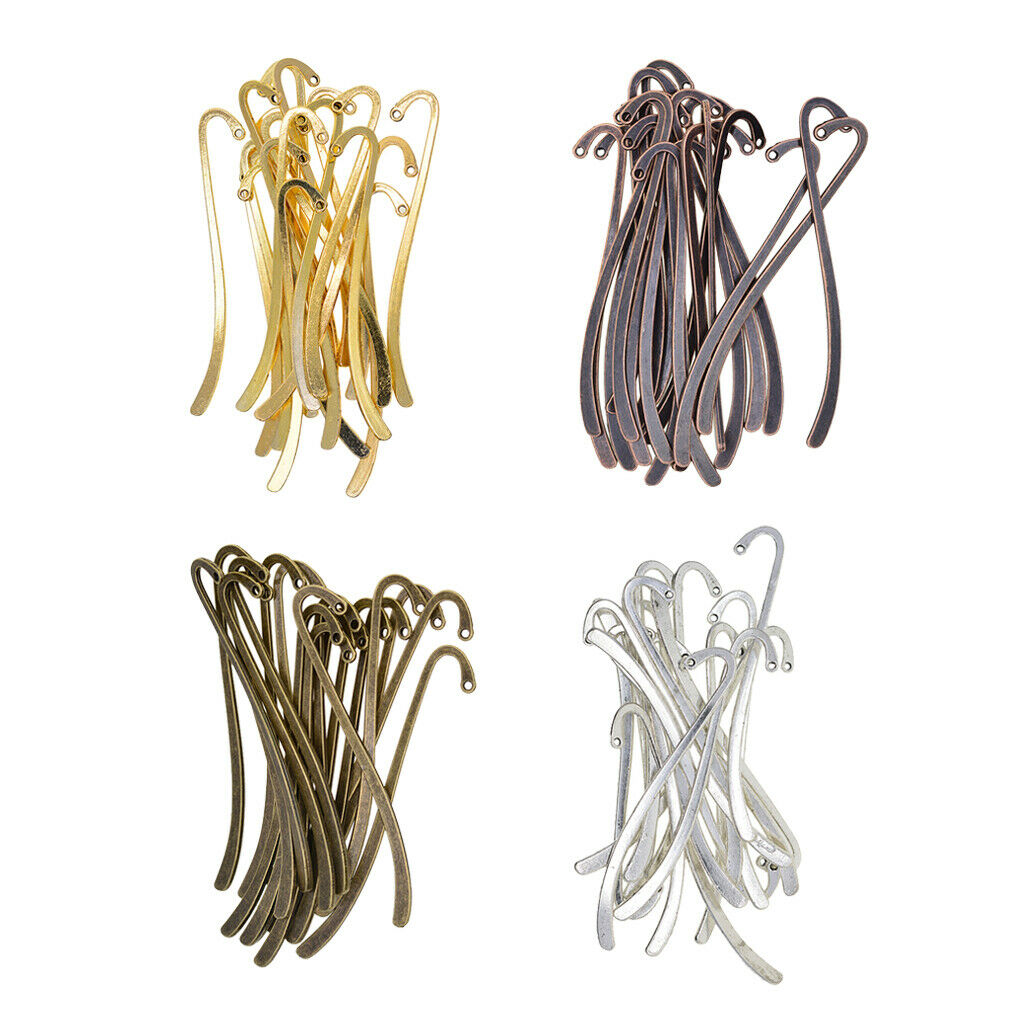 80pcs Retro Metal Bookmarks Flat Hook Craft For Gift Present Souvenirs Gifts