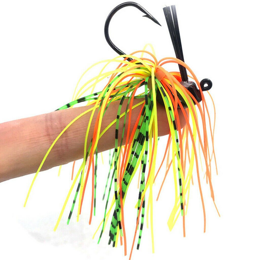 5 pcs Colorful Silicone Skirts Fishing Bait Lures Saltwater Lure 7g