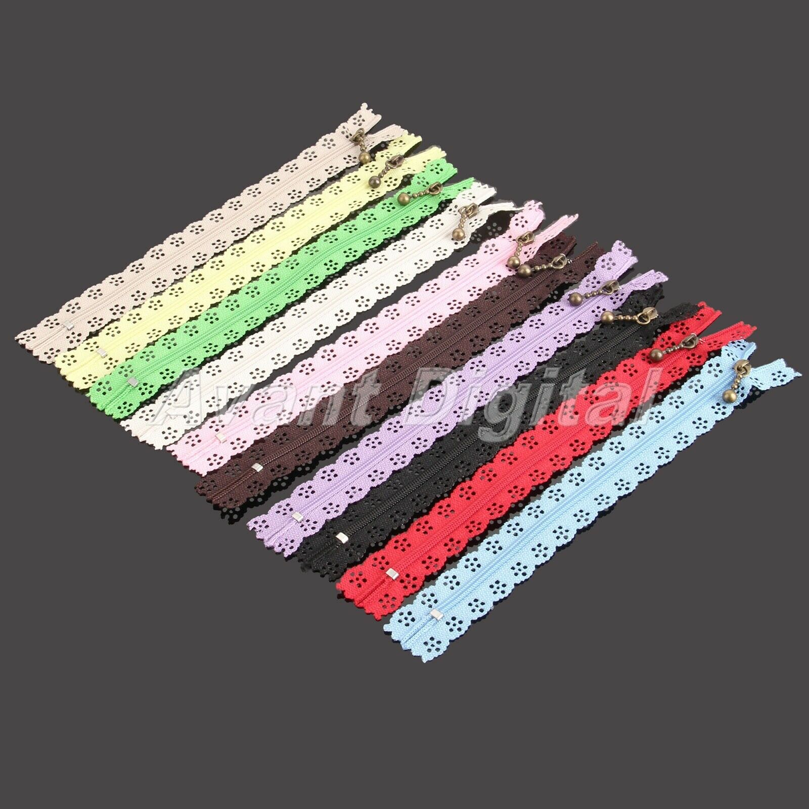 Multicolor 20cm Sewing Nylon  Lace Zippers Garment Accessories For Home Textiles