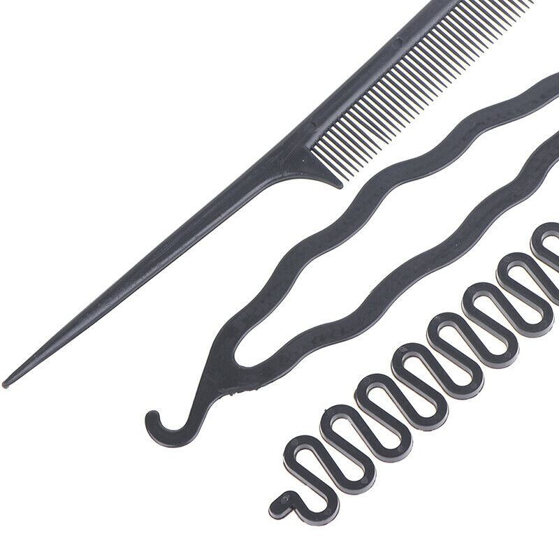 6pcs/set Hairstyle Braiding Tools Pull-through Hair Needle Hair Disk Hair.l8
