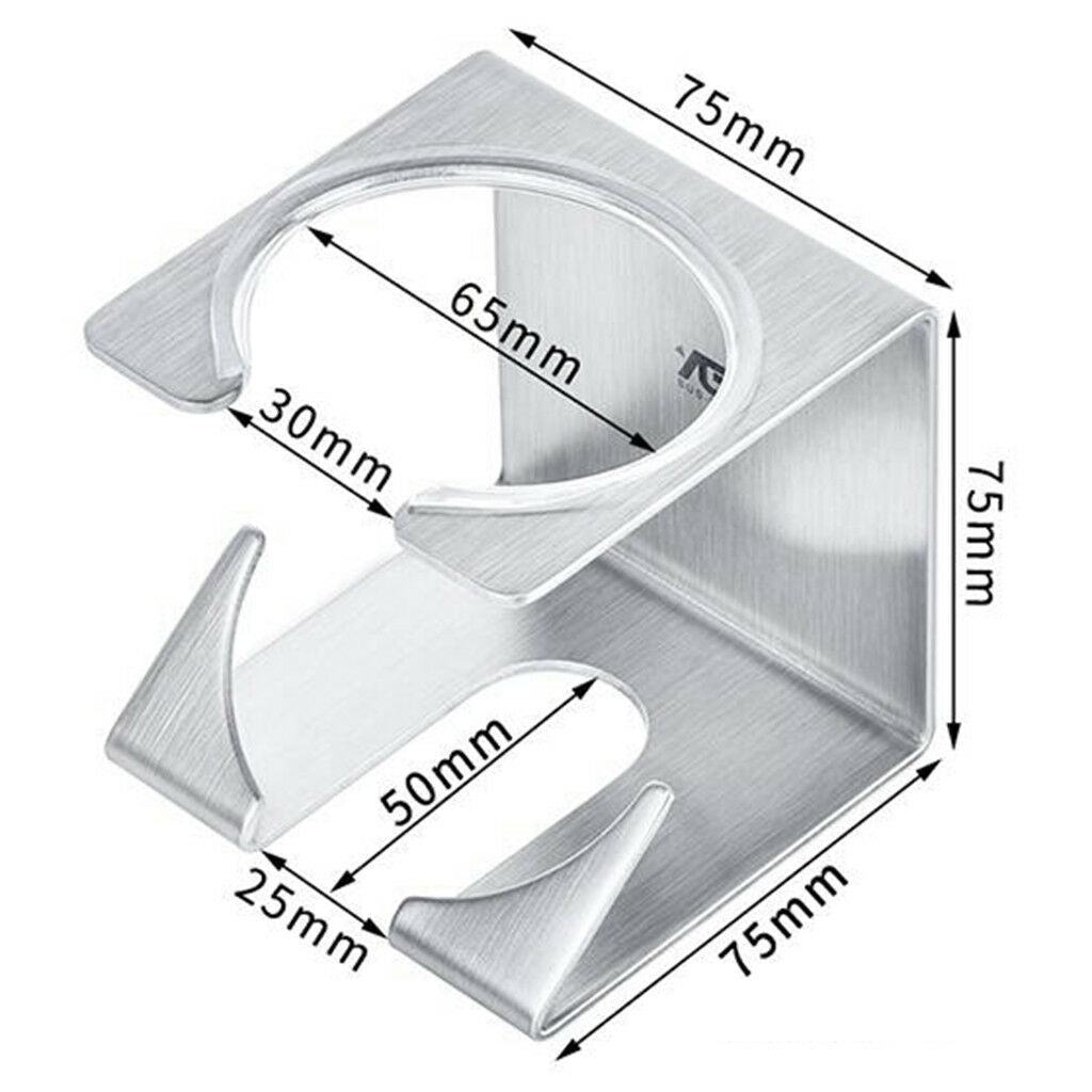 Razor Holder Shaver Storage Rack Hook with Self Adhesive Gum Stainless Steel