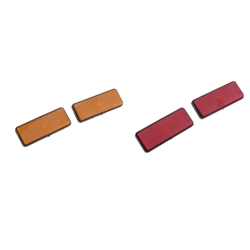 Rectangle Reflectors Universal for Motorcycle ATV Dirt Bike Scooter