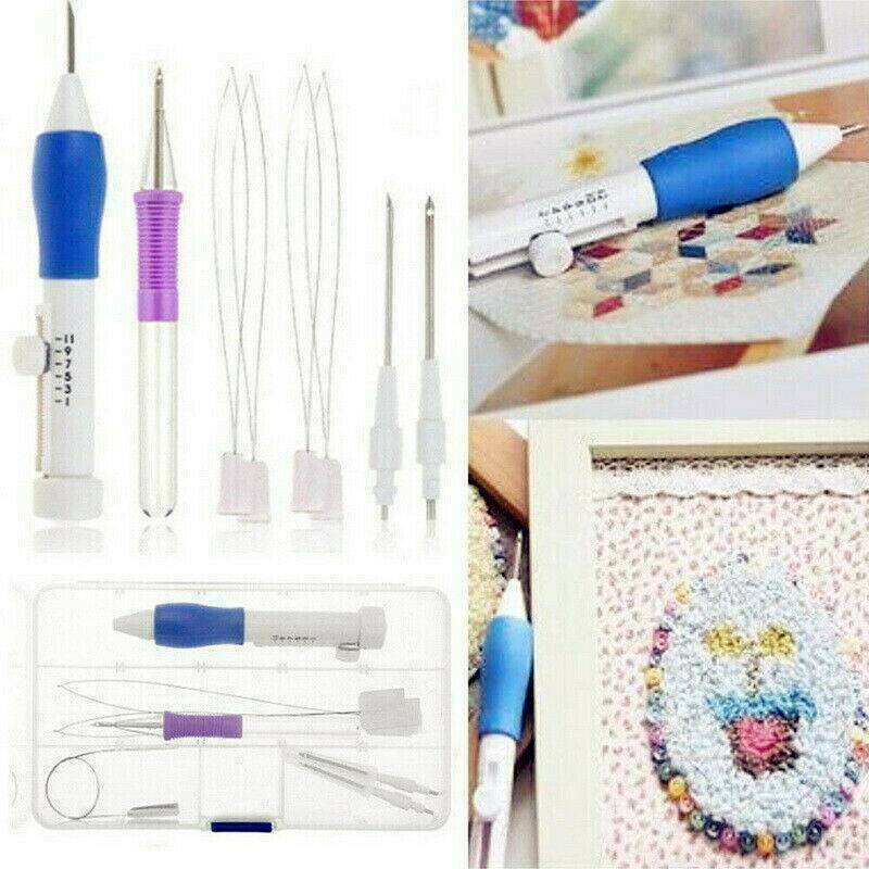 DIY Embroidery Knitting Punch Needle Pen Magic Sewing Tool Kit Thread Set USA !!