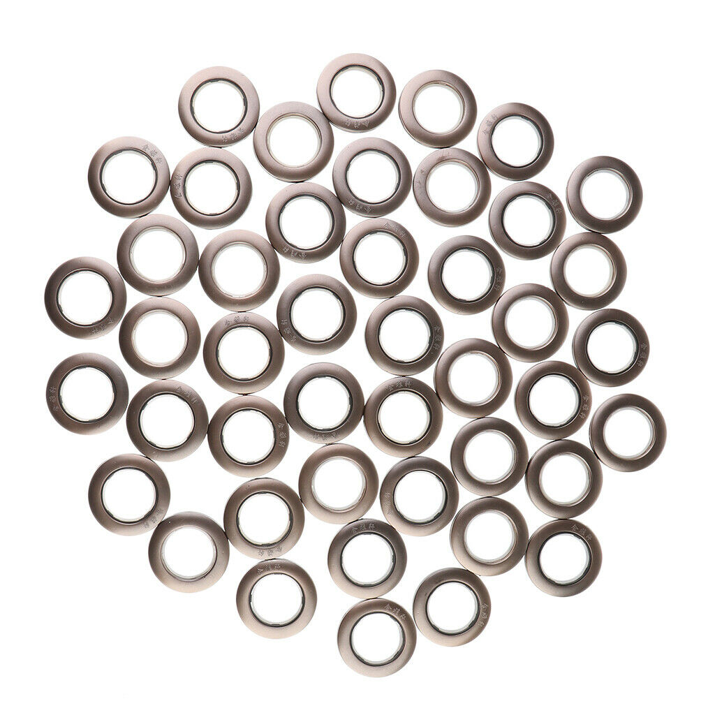 Plastic Curtain Rings for Bathroom Shower Window Rod,Pack of 45 Cofffee
