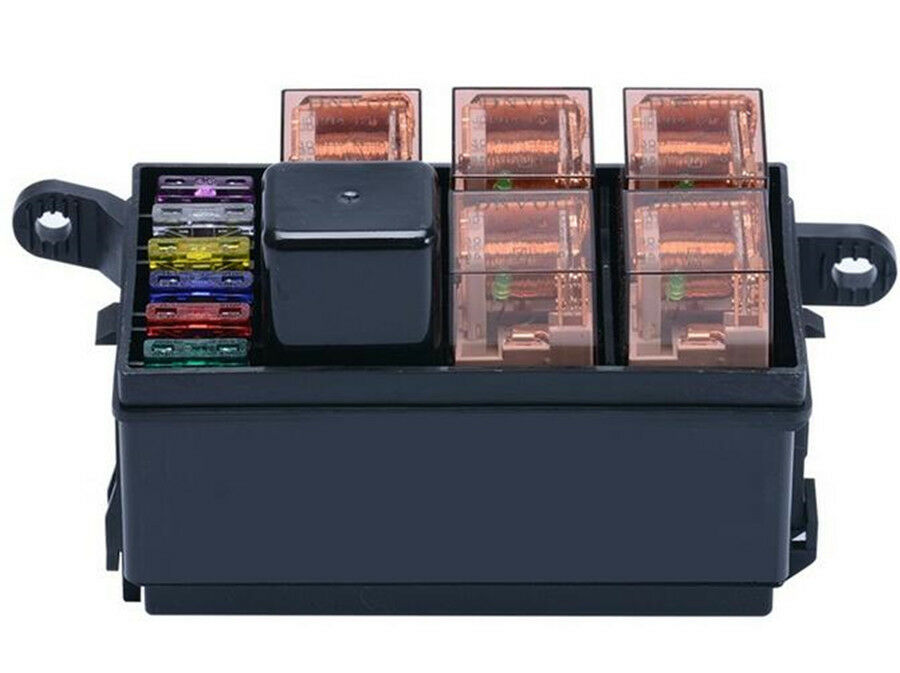 Durable Fuse Box Auto 6 Relay Block Holders 5 Road For Car Trunk ATV Insurance