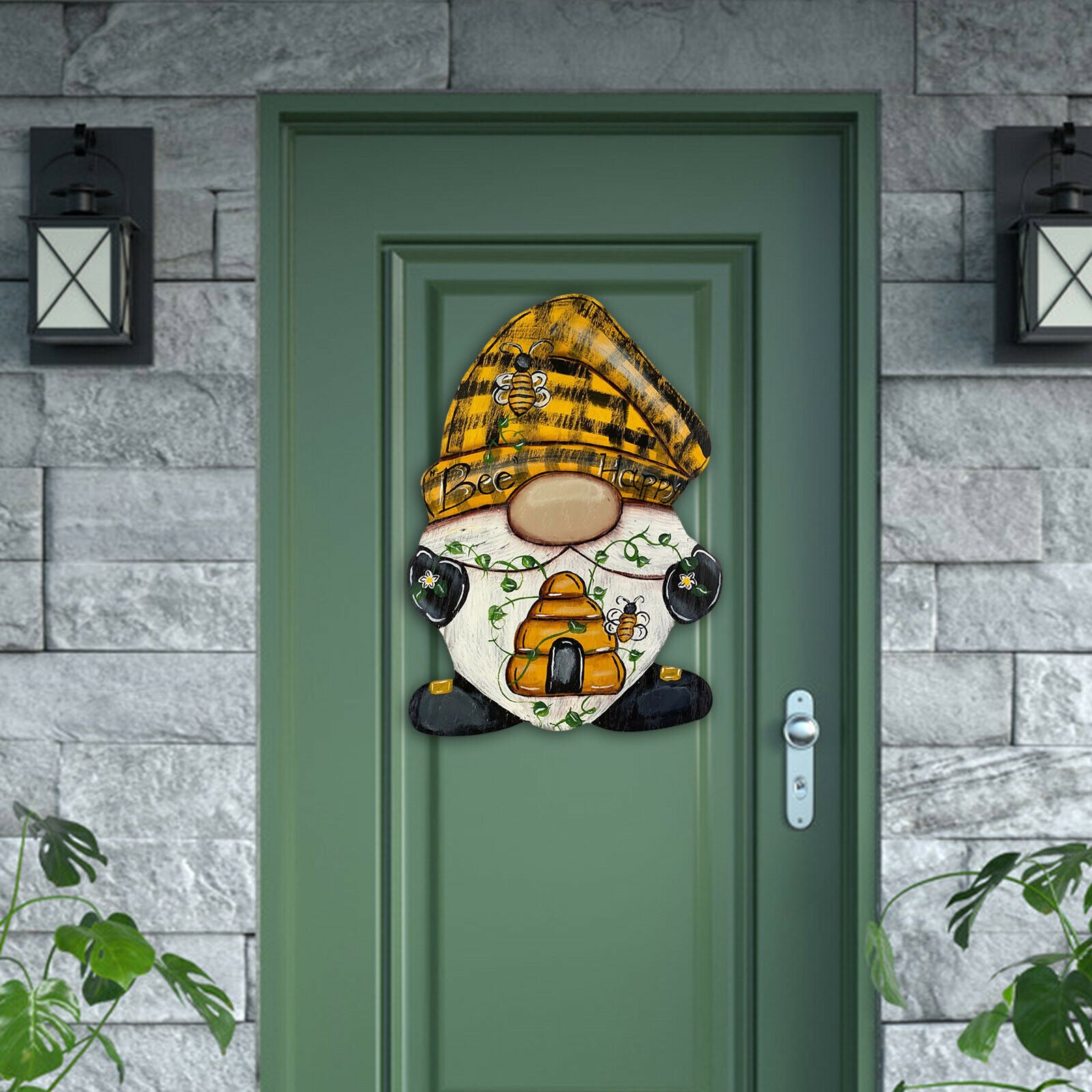 Acrylic Decorative Door Sign Gnome Sign Home Outdoor Garden Decoration