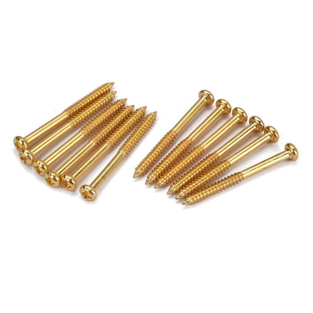 24 Pieces Bass Pickup Mounting Screws for PB JB Guitar Pickup Parts