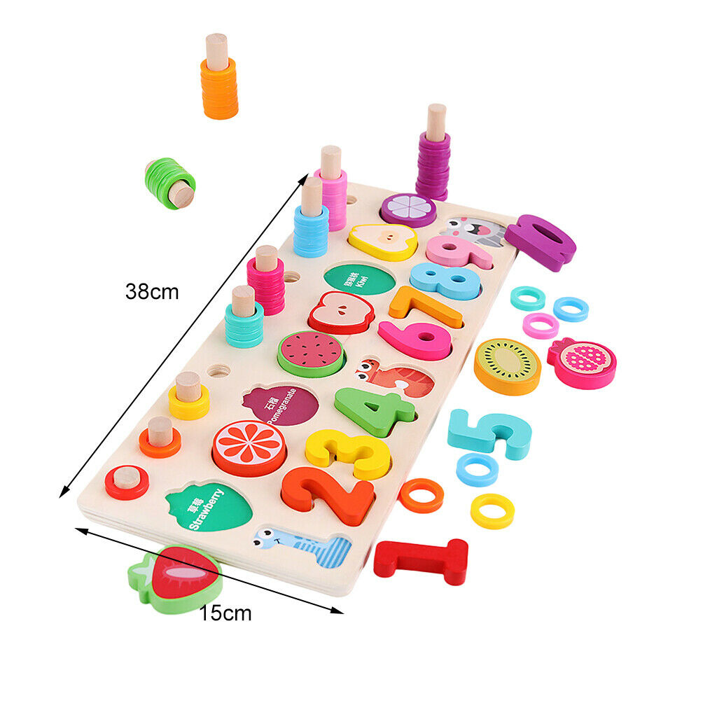Educational Wooden Busy Board Toys Early Education Stacking Sorting toys