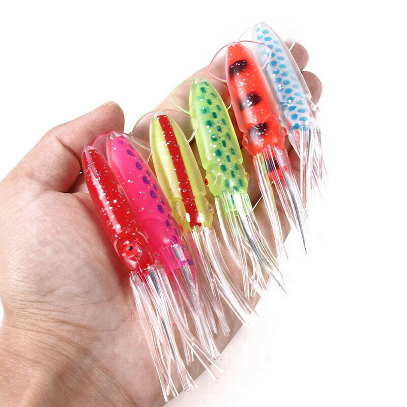 6pcs/lot Squid Jigs Silicone Fishing Lure Soft Bait Octopus Fishing Ta3C.l8