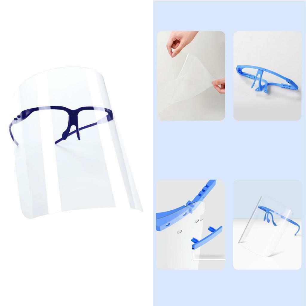 3x Safety Full Face Shield Reusable Goggles Face Cover Visor Hat Anti-Spitting