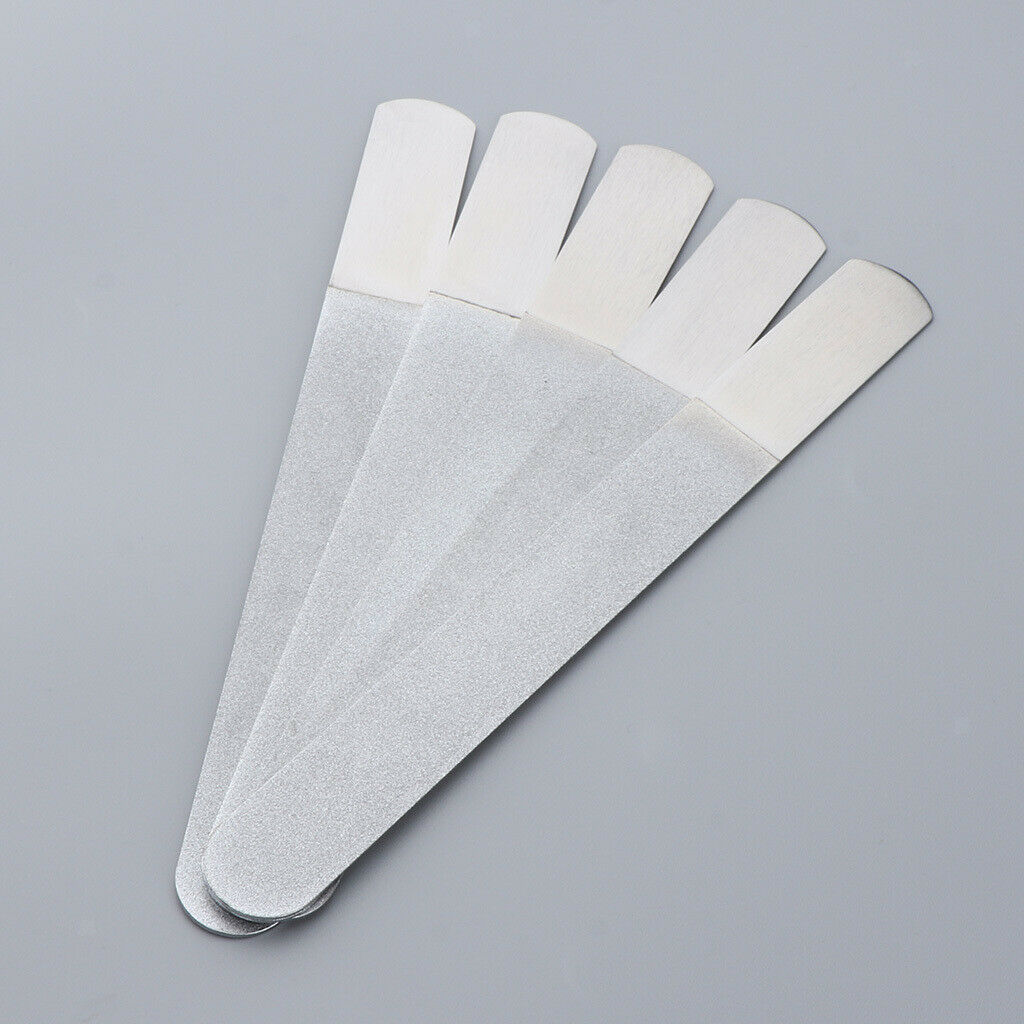 5 Pack Stainless Steel Nail Files with Anti-Slip Handle, Double Sided Manicure