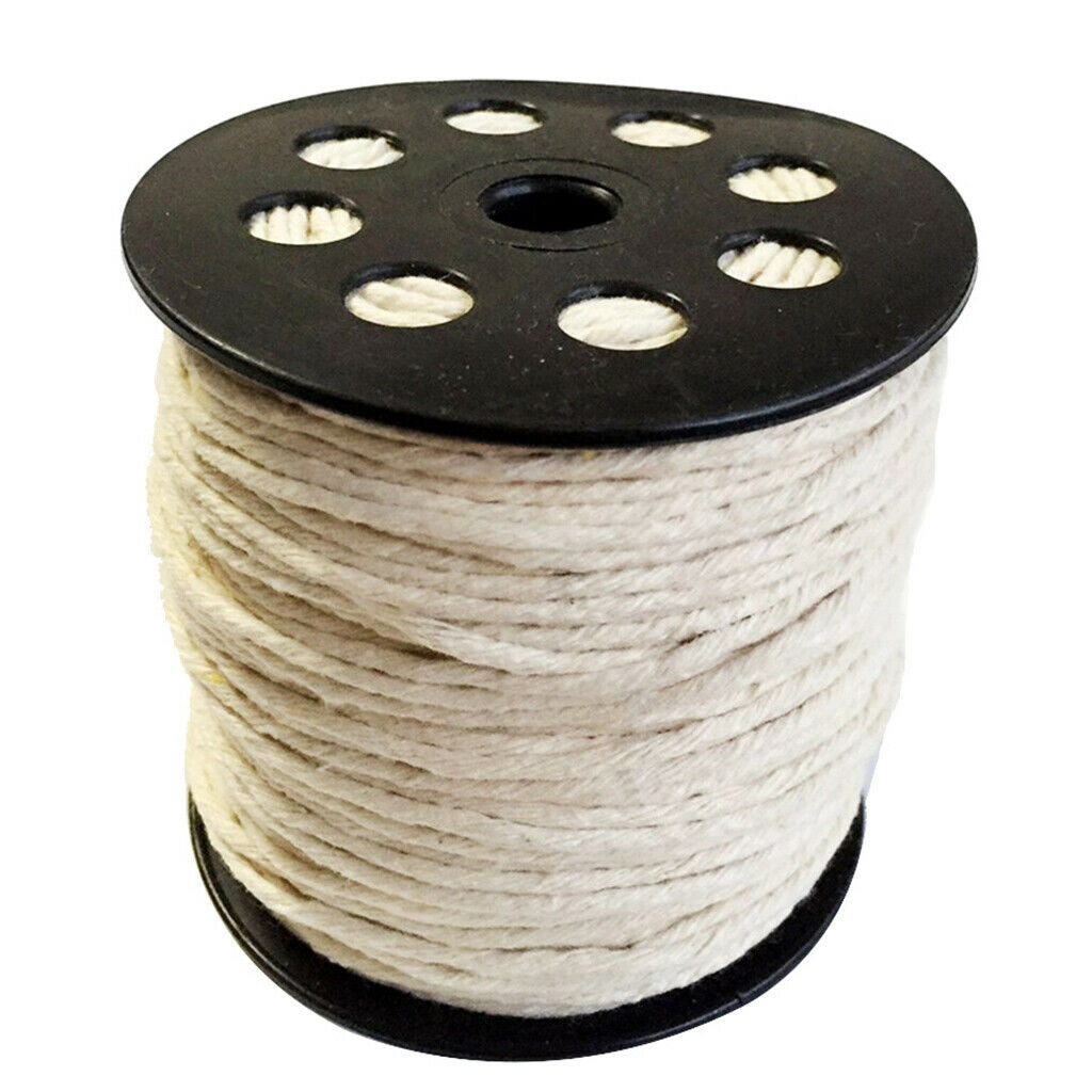 White DIY Braided Pure Cotton Rope Cord String For Clothing 2mm