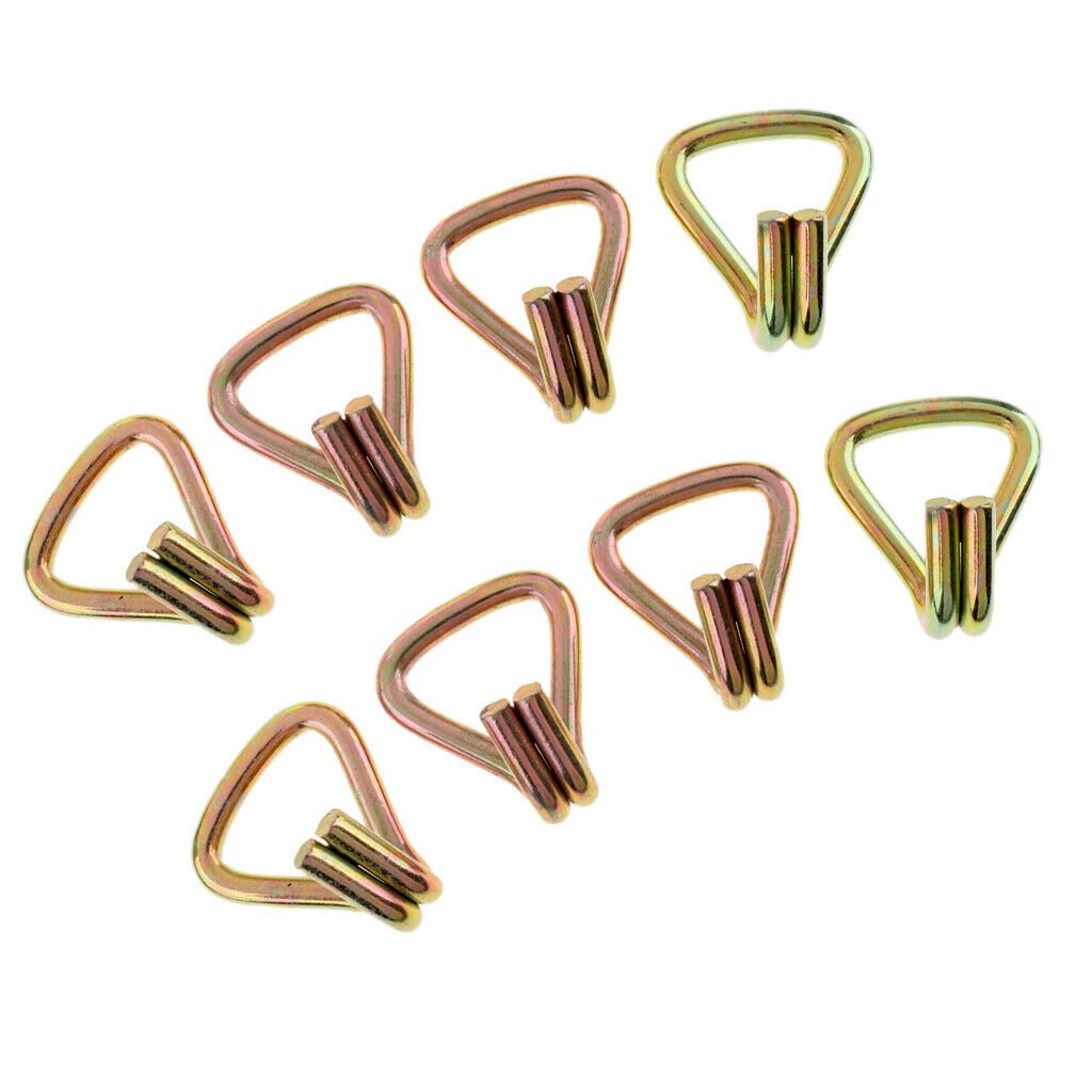 8 Pieces Heavy Duty Durable Steel Ratchet Double J Hooks Universal for Standard
