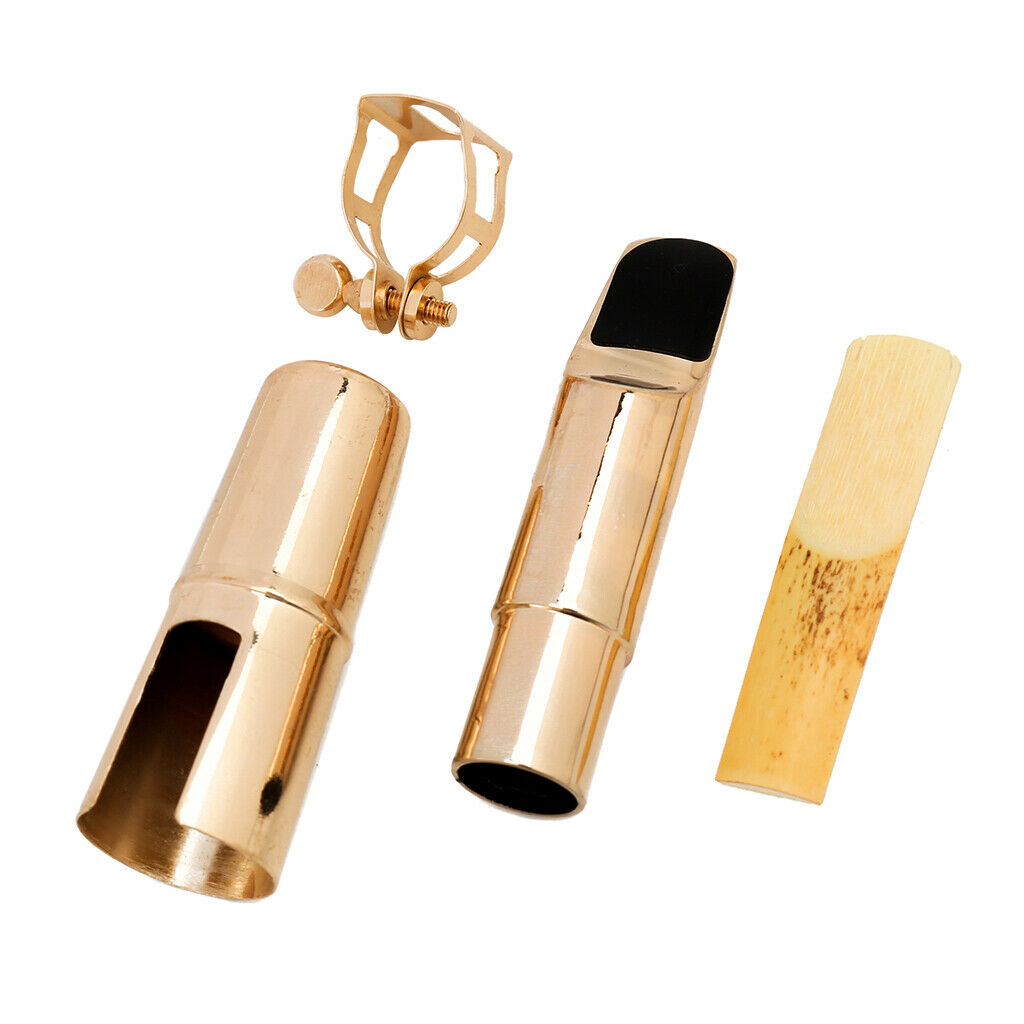 Alto Sax Saxophone Mouthpiece Plastic, Solid, Golden