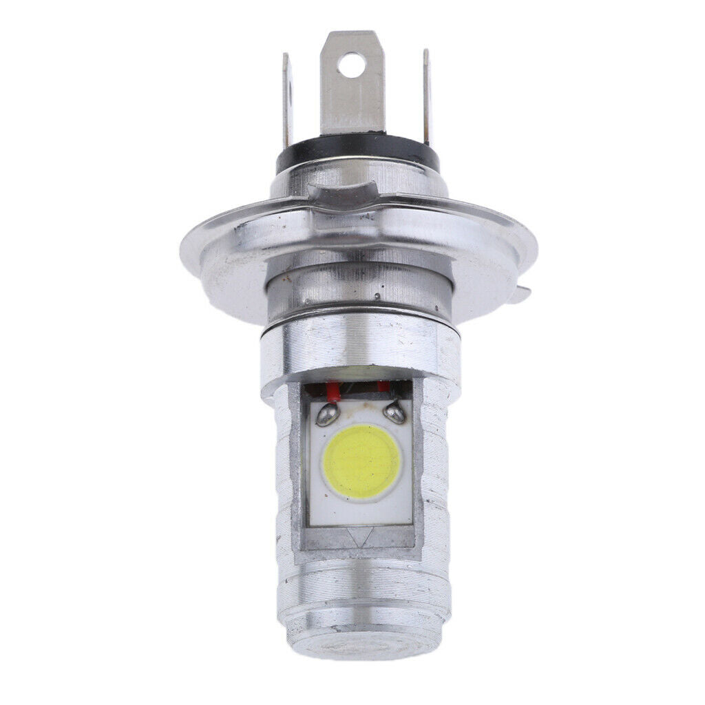 H4 COB LED 12W Ceramic Bulb Warning Lamp for Hi / Lo Beam Headlights