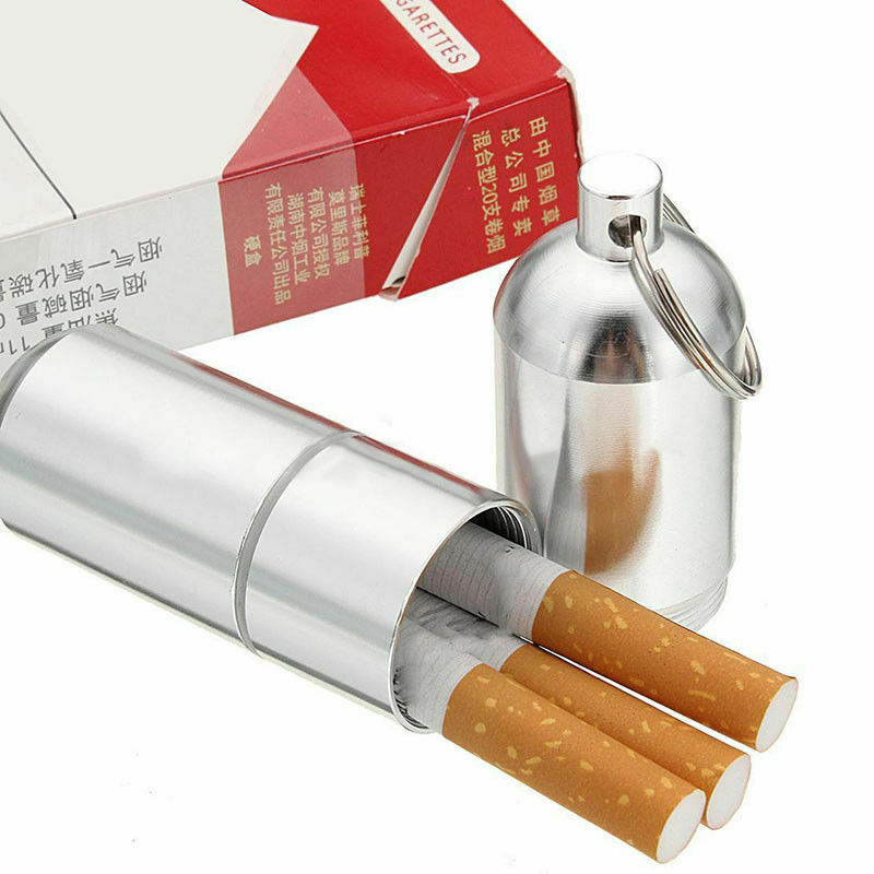 Aluminium Metal Capsule Box Waterproof Bag Camp Portable