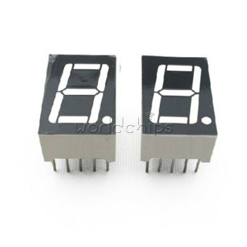 2PCS Digital Tube 0.56" 7-Segment 1-Digit Blue LED Display Common Anode