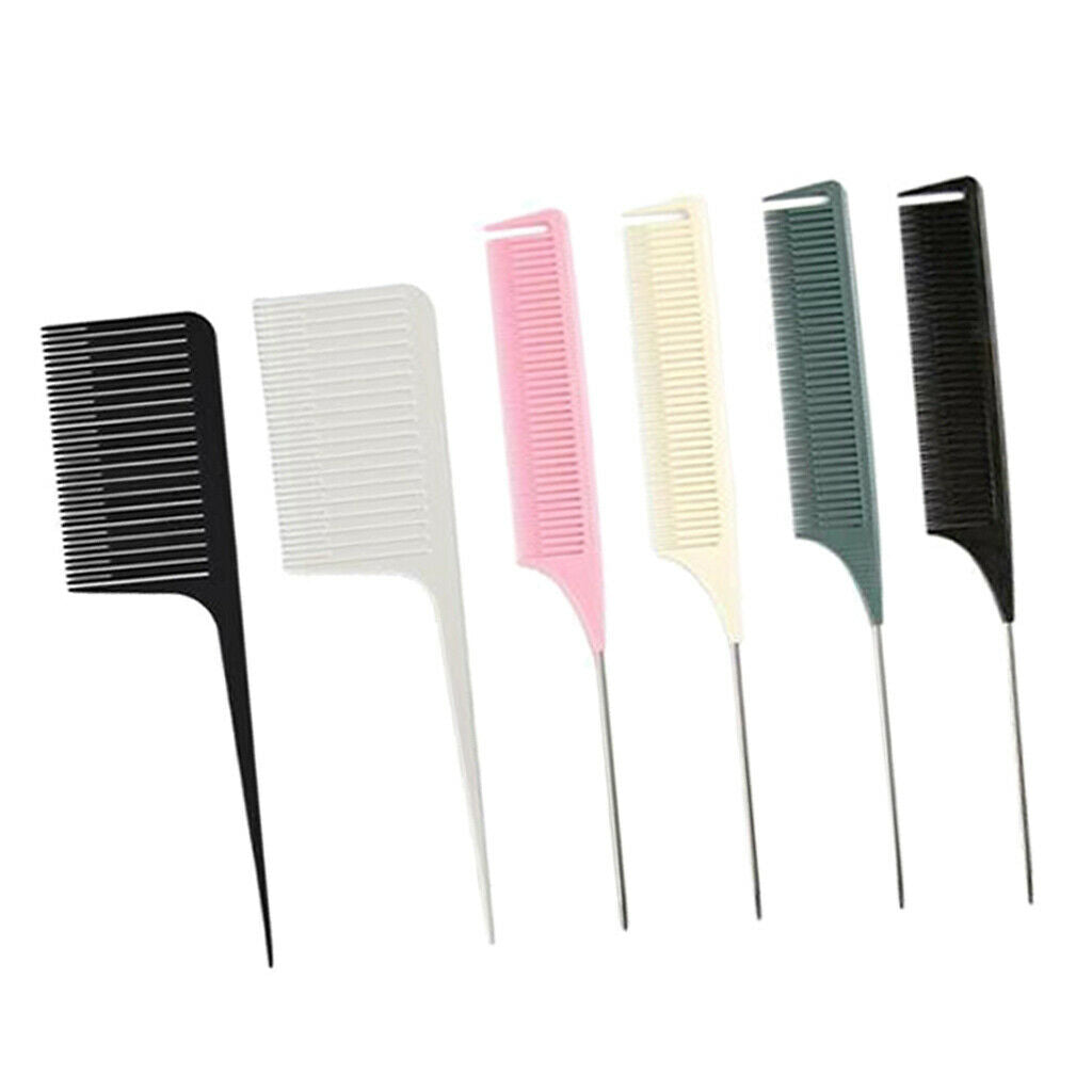 6 Pieces Sectioning Weave Highlighting Foiling Hair Comb Highlight Salon