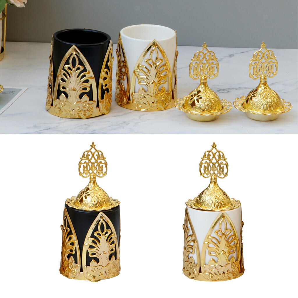 2Pcs Ceramic Porcelain Incense Burner Decorative Holder for Home Ornament