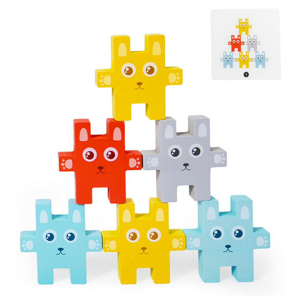 Cute Bunny Building Block Education Stacked Playset Cultivate Patience
