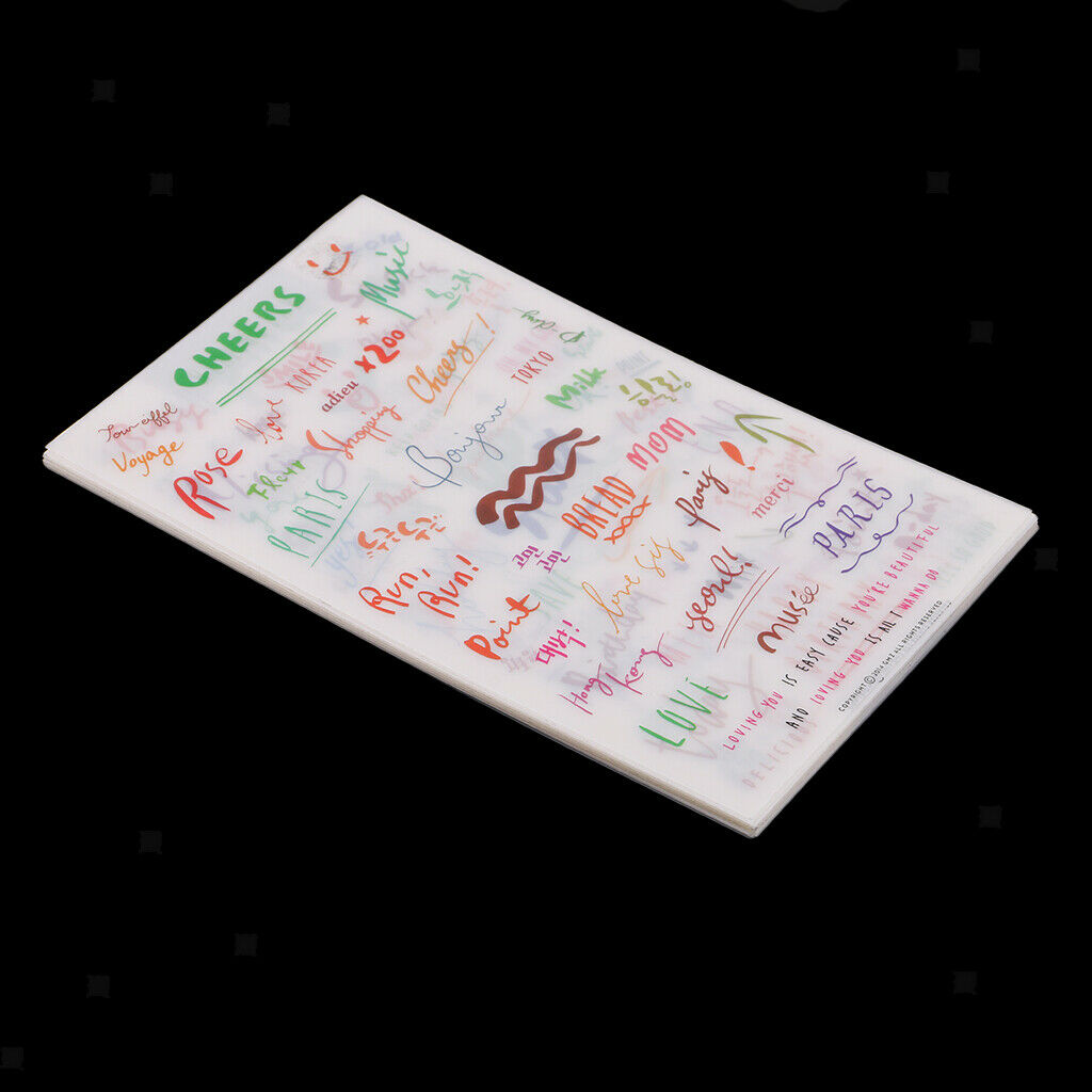 24x Journal Stickers Set PVC Planner DIY Drawing Decals Diary Decorations
