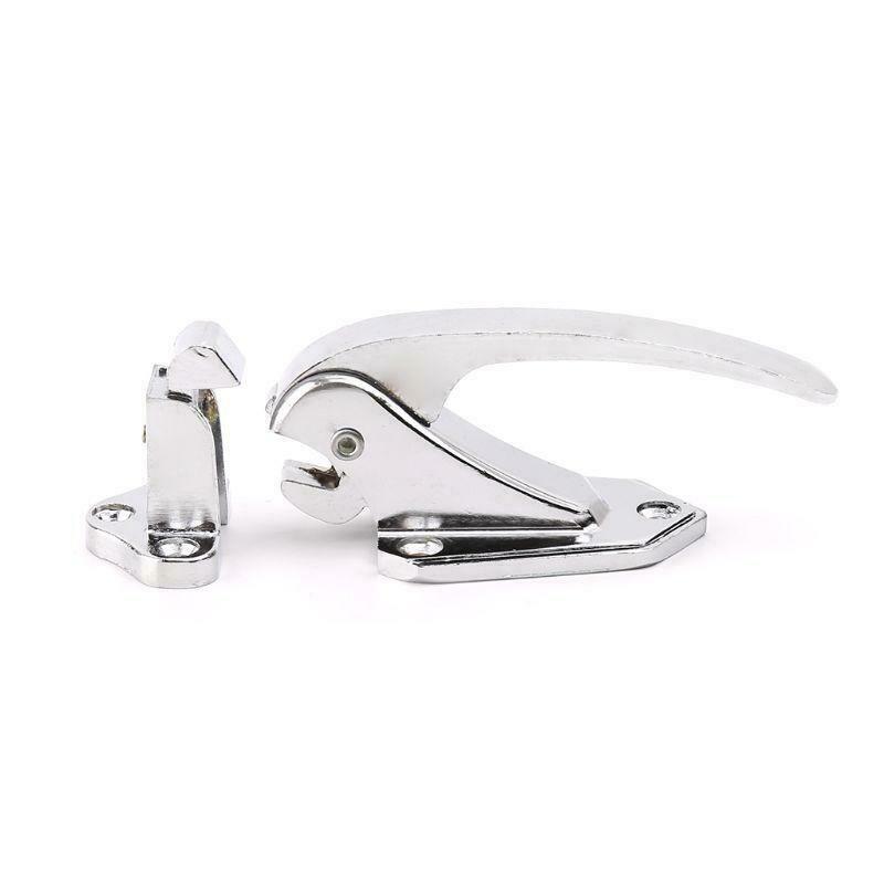 Zinc Alloy Door Handle Lock Spring Loaded Pull Handle Latch For Oven Freezer