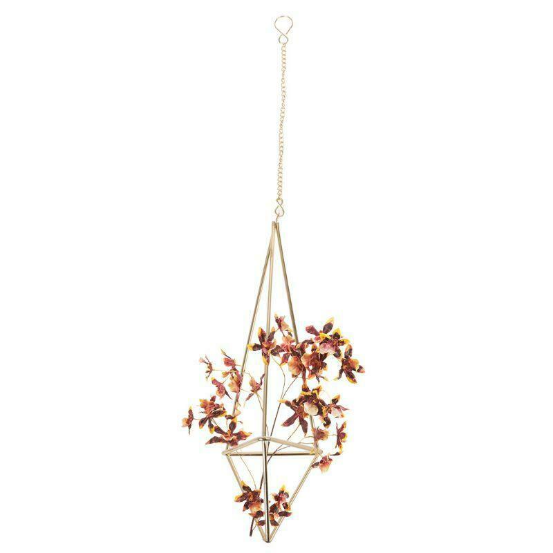 Minimalist Geometric Hanging Iron Air Plants Rack Chain Tillandsia Holder Mini