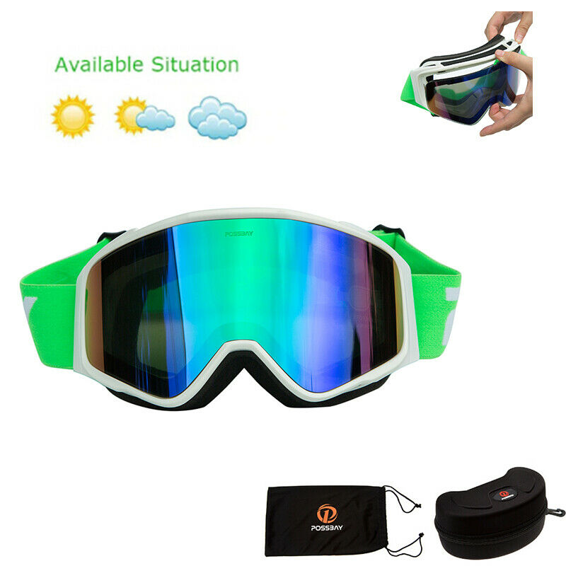 Snowmobile Skate Goggle Anti Fog UV Wind Dustproof Glasses Eyewear Outdoor Sport