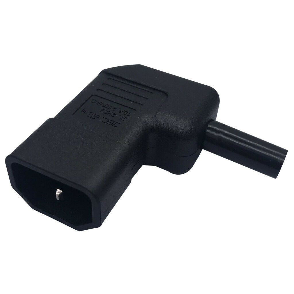 Female 90 degree AC Power Plug IEC 320 C14 Connector Detachable 250V 10A