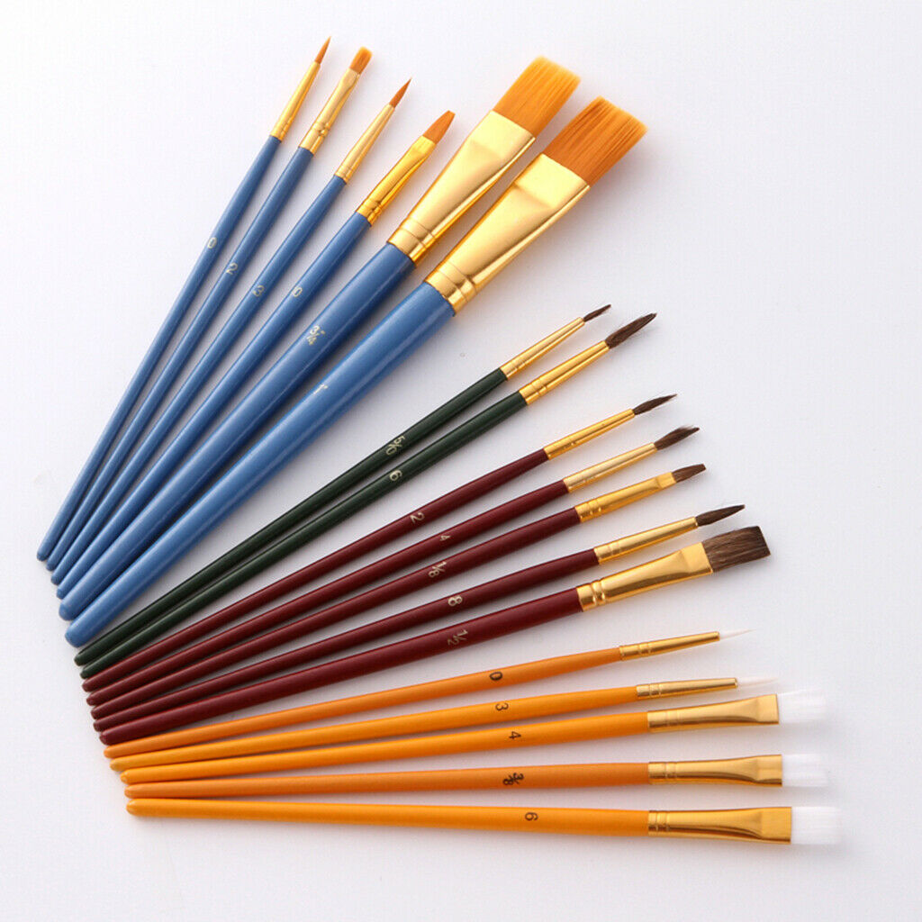 25 Artist Brush Set Acrylic Paint Foam Hairbrush