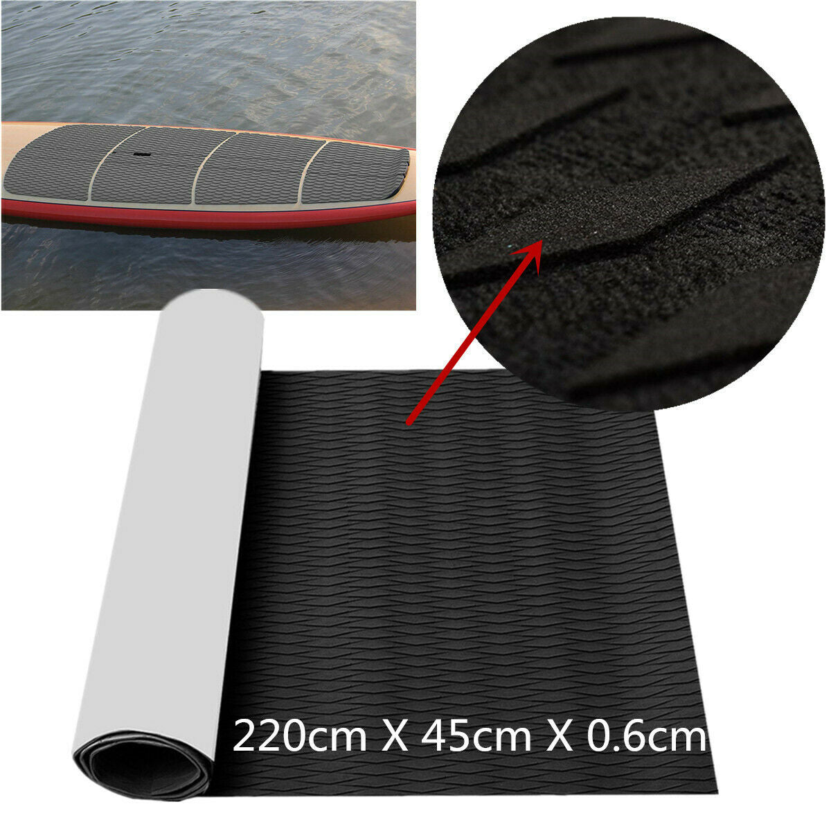 1 Sheet EVA Foam Pad Anti-slip Textured &Strong Self-adhesive Good Cushioning