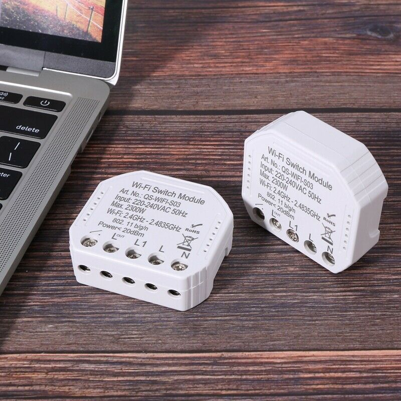 2Pcs Wifi Smart Light Switch Diy Breaker Module Smart Life/Tuya App Remote ConI7