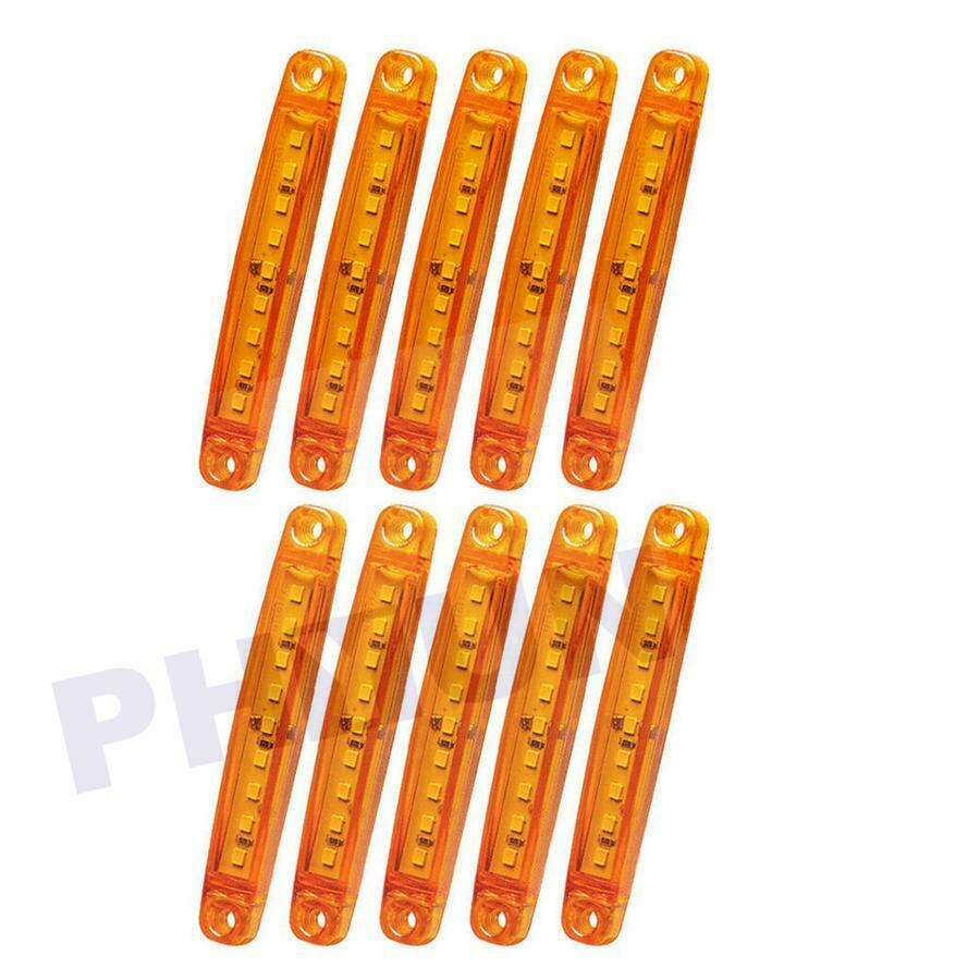 20PCS Amber 9 SMD LED Side Marker Tail Light Clearance Lamp Truck Trailer 12V