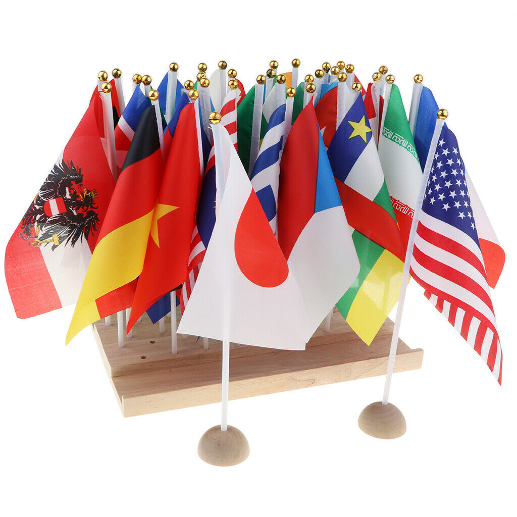 36 International Countries World Stick Flags Kids Educational Toys
