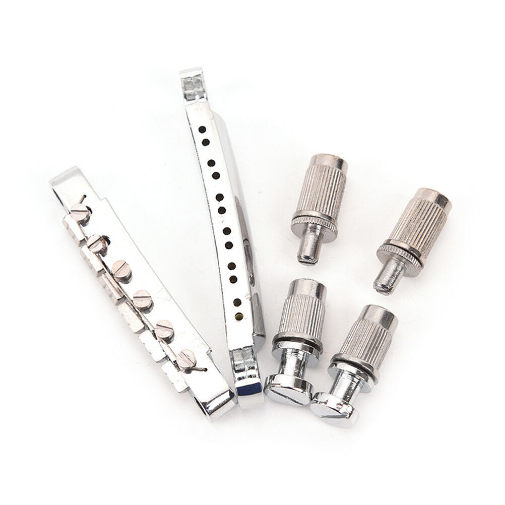 12 String Tune-O-Matic Tailpiece & Bridge Kit Set For Electric Guitar - SilverBD