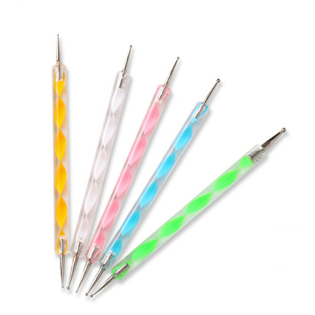 10x Manicure Crystals Flatback Charms Paint Brushes Pointing Tools
