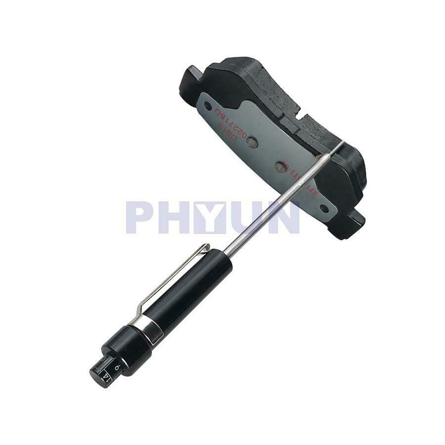1x Black ABS+Steel Car Brake Pad Thickness Guage Tester Measuring Tool Universal