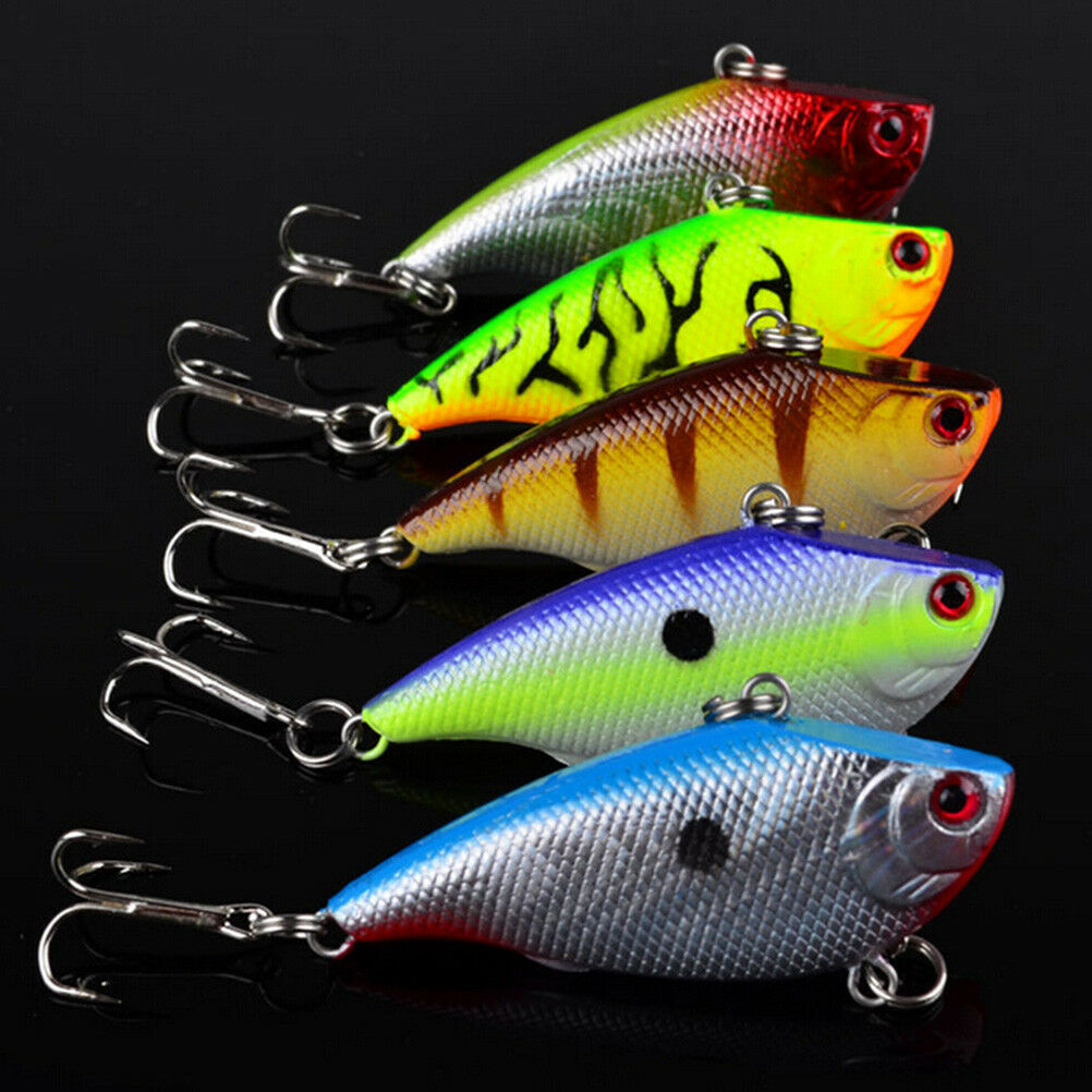 Lot 5Pcs Fishing Lures Kinds Of Minnow Fish Bass Tackle Hook Baits Crankbait ADD