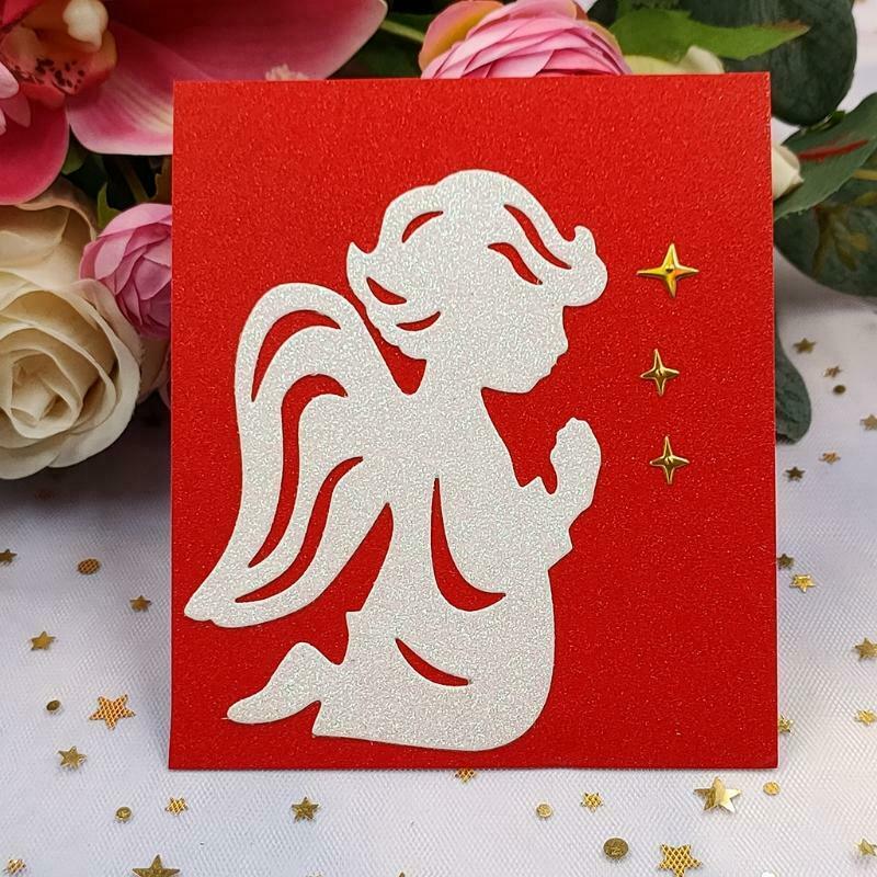 DIY Craft Scrapbooking Praying Angel Die-Cuts Frame Embossing Paper Scrapbooking