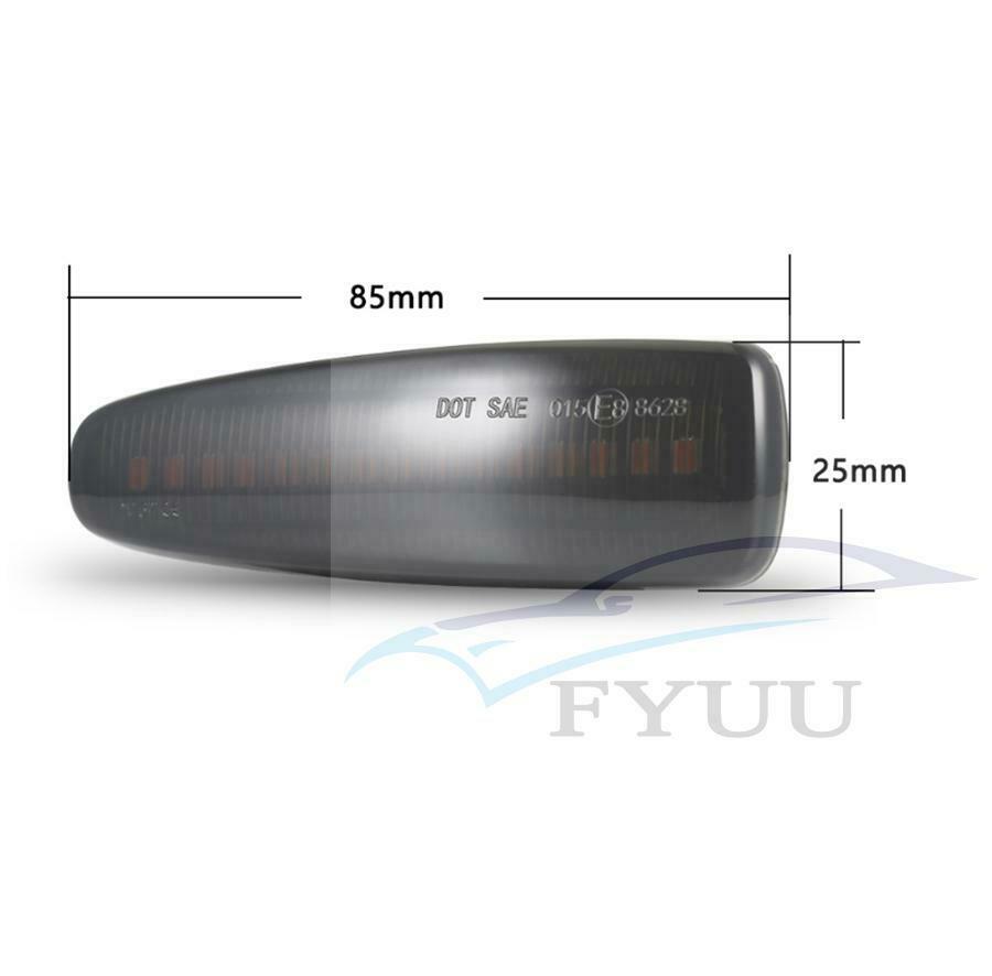Flowing sequently Turn Signal Light Smoked LED Side Marker For Lancer EVO XSport