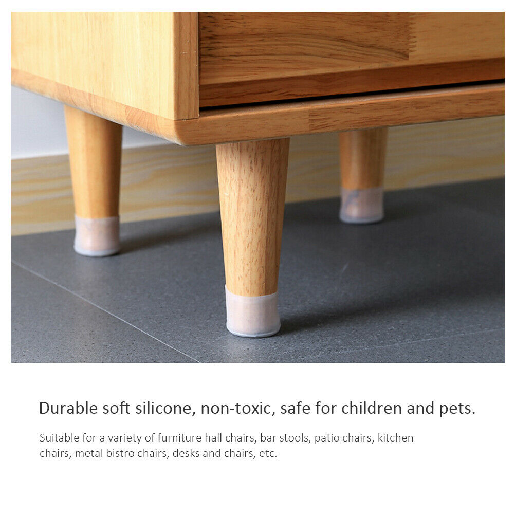 Anti-Slip Chair Leg Caps Furniture Leg Covers Round Silicone Floor Protectors