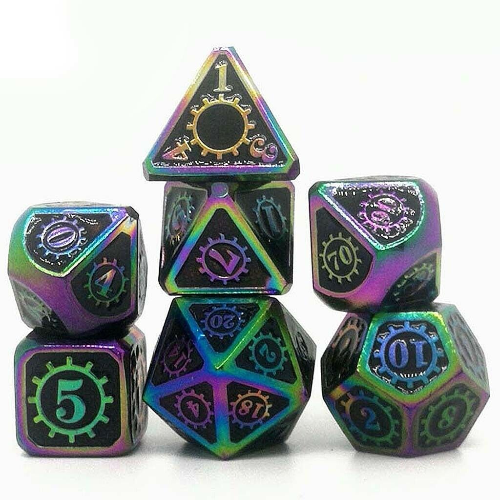 Polyhedral Zinc Alloy Dice for Dragon Scales RPG Board Games Dices 18
