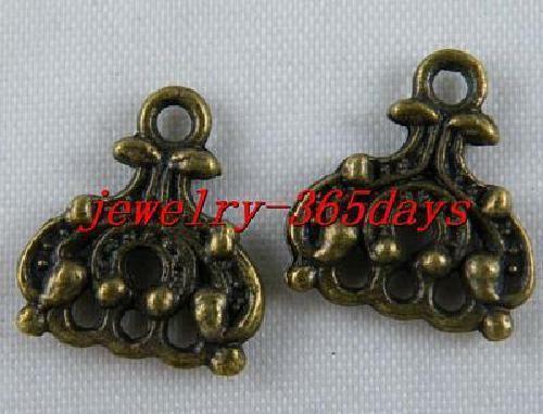 200pcs Bronze Color 3-to-1 Craft Connectors 15x13x2.5mm 67