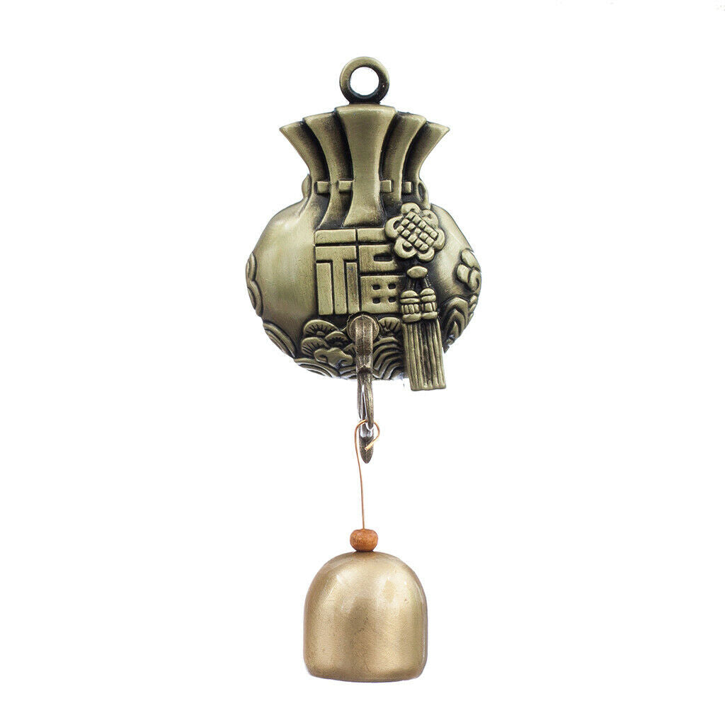 Metal Lucky Bag Pattern Wind Chime Hanger Bell Charm Hook Garden Ornament
