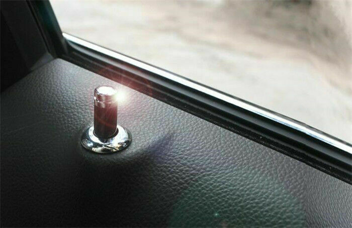 4PCS 100% Carbon Fibre Auto Truck Interior Door Lock Knobs Pins Black Universal