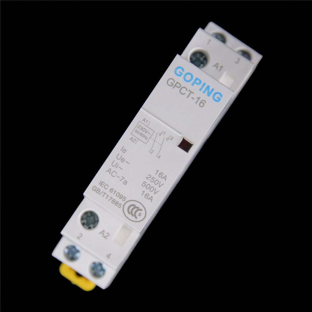 2P 16A 220V/230V 50/60HZ Din rail Household ac contactor A Tt