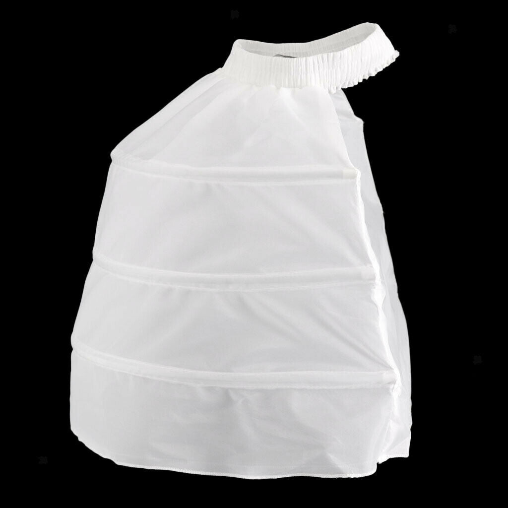Womens   Dress Bustle Crinoline Hoop Bustle Cage Pannier White